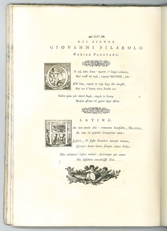 Poesie in occasione che s.e. Marino Cavalli meritissimo provveditore parte …