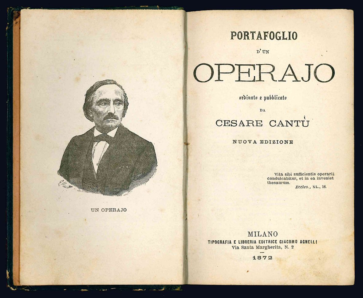 Portafoglio d'un operajo ordinato e pubblicato da Cesare Cantù. Nuova …