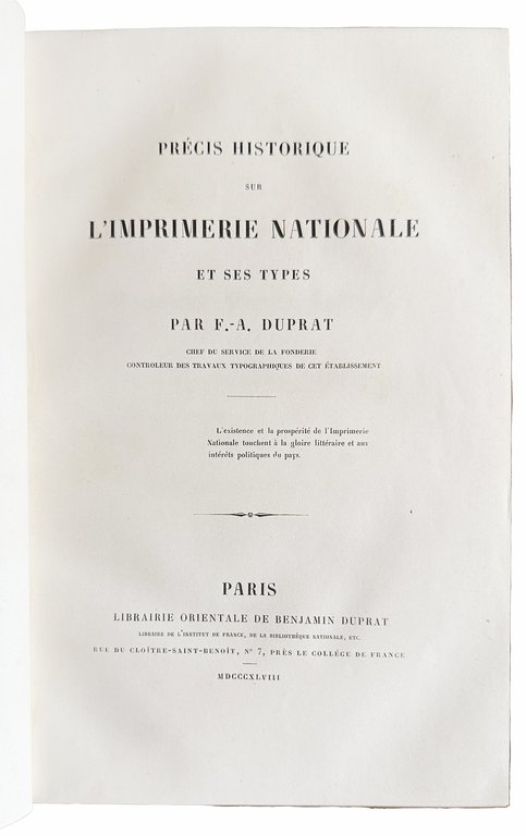 Précis historique sur l'Imprimerie nationale et ses types | Immagine Gallery 3
