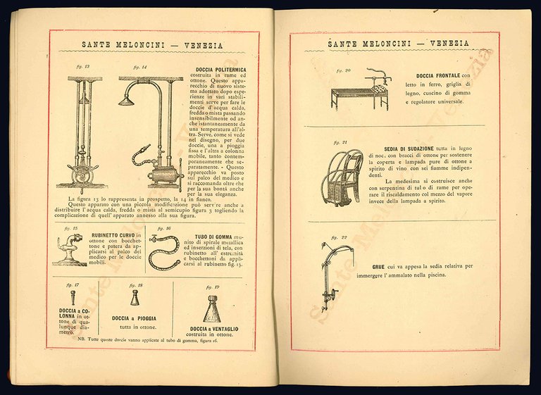 Premiata officina meccanica-idraulica con fonderia in metalli. Catalogo illustrato.