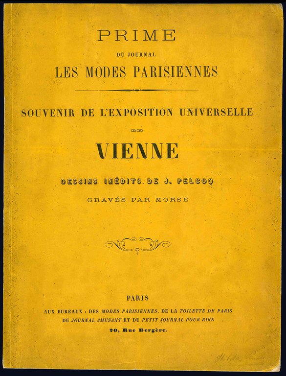 Prime du Journal Les Modes Parisiennes. Souvenir de l'Exposition Universelle …
