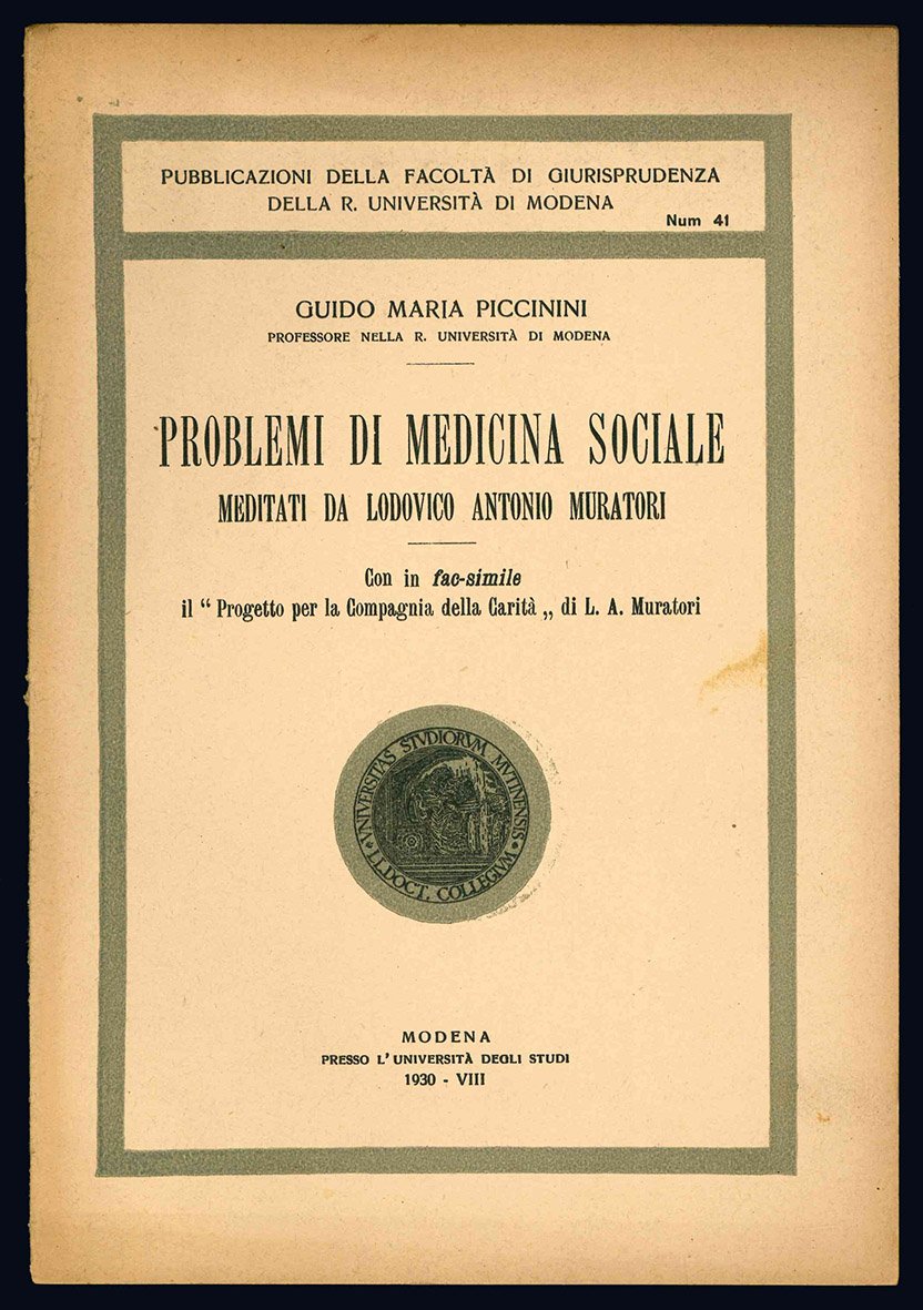 Problemi di medicina sociale meditati da Lodovico Antonio Muratori. Con …