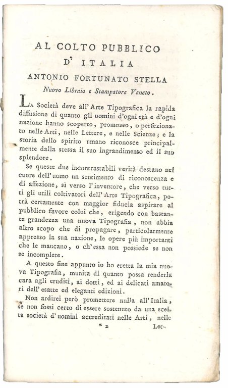 Prodromo della Nuova Veneta Tipografia e prospetti di varie opere …
