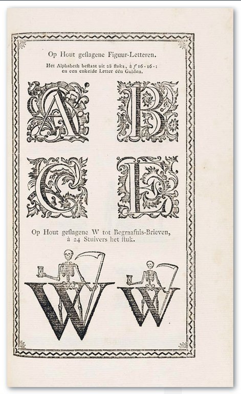 Proef van Letteren, welke gegooten worden in de Nieuwe Haerlemsche …