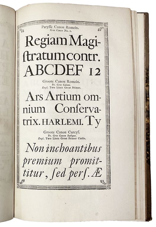 Proef van Letteren, welke gegooten worden in de Nieuwe Haerlemsche …