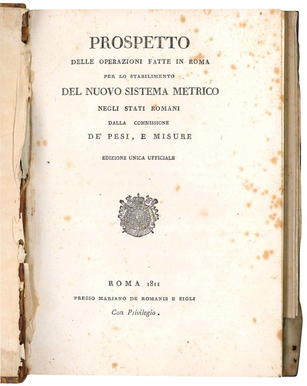 Prospetto delle operazioni fatte in Roma per lo stabilimento del … | Immagine Gallery 3