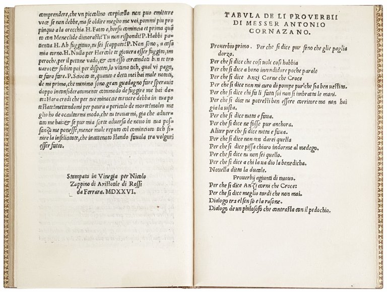 Proverbi di M. Antonio Cornazano in Facetie: ristampati di nuovo: …
