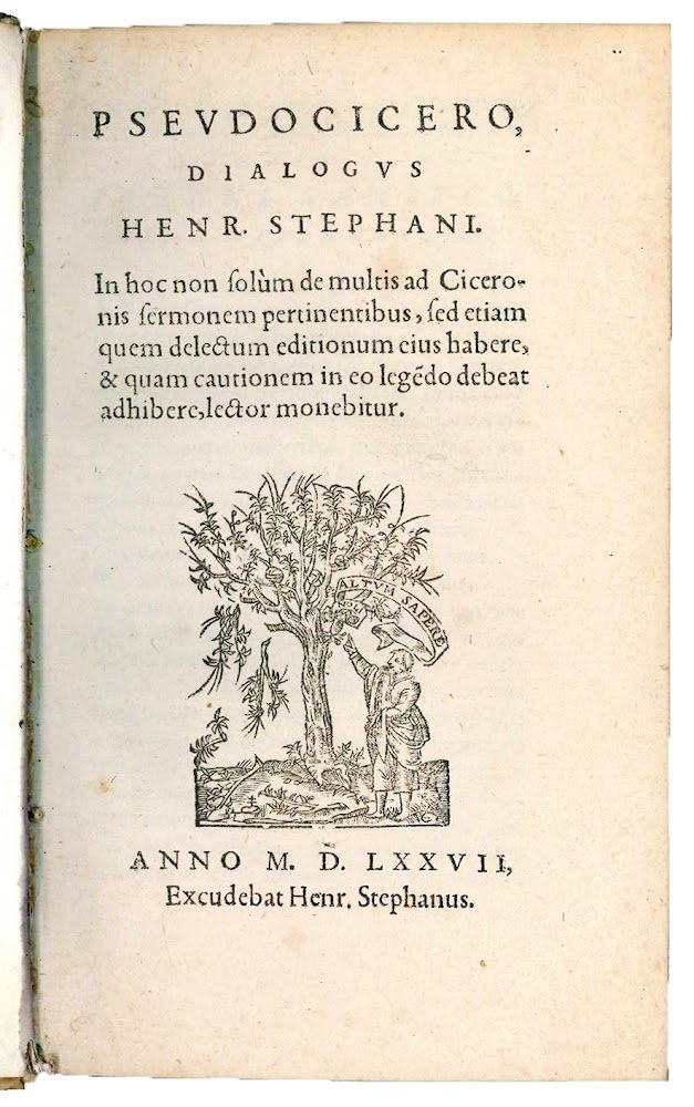 Pseudocicero, dialogus [...] In hoc non solùm de multis ad …
