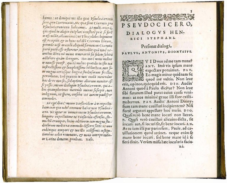 Pseudocicero, dialogus [...] In hoc non solùm de multis ad …