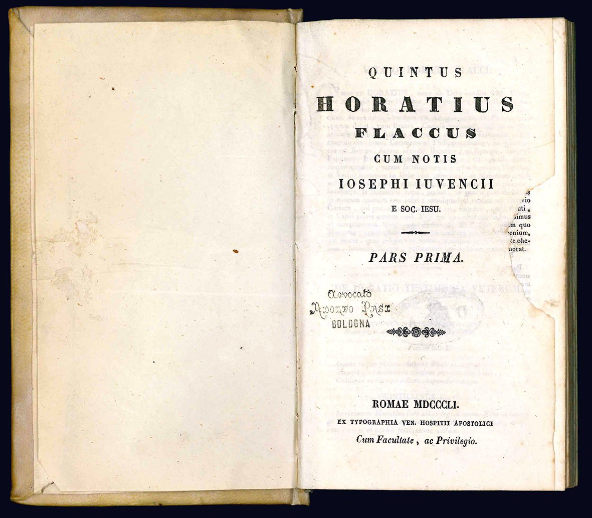 Quintus Horatius Flaccus cum notis Iosephi Iuvencii.