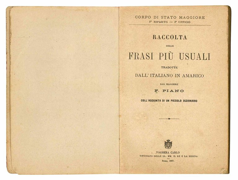 Raccolta delle frasi più usuali tradotte dall'italiano in amarico dal …