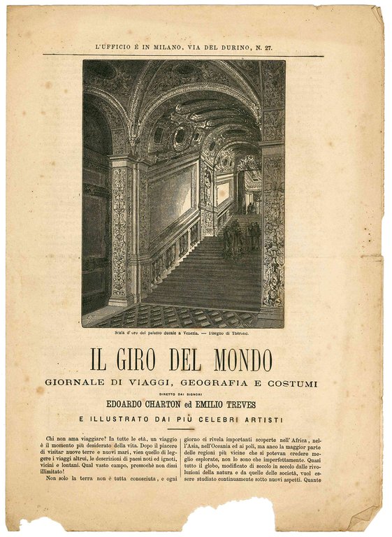 Raccolta di tre avvisi editoriali italiani dell'Ottocento