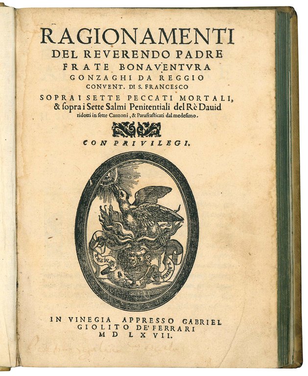 Ragionamenti del reverendo padre frate Bonaventura Gonzaghi da Reggio [...] …