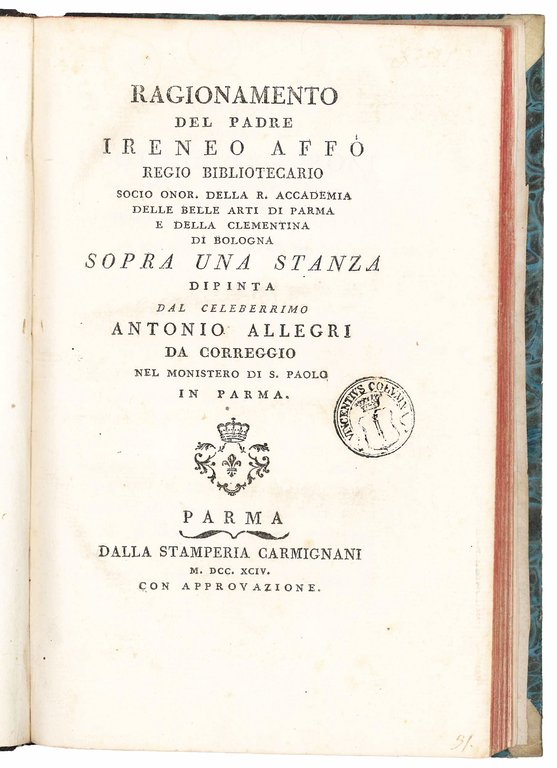 Ragionamento del padre Ireneo Affò regio bibliotecario [...] sopra una … | Immagine Gallery 1