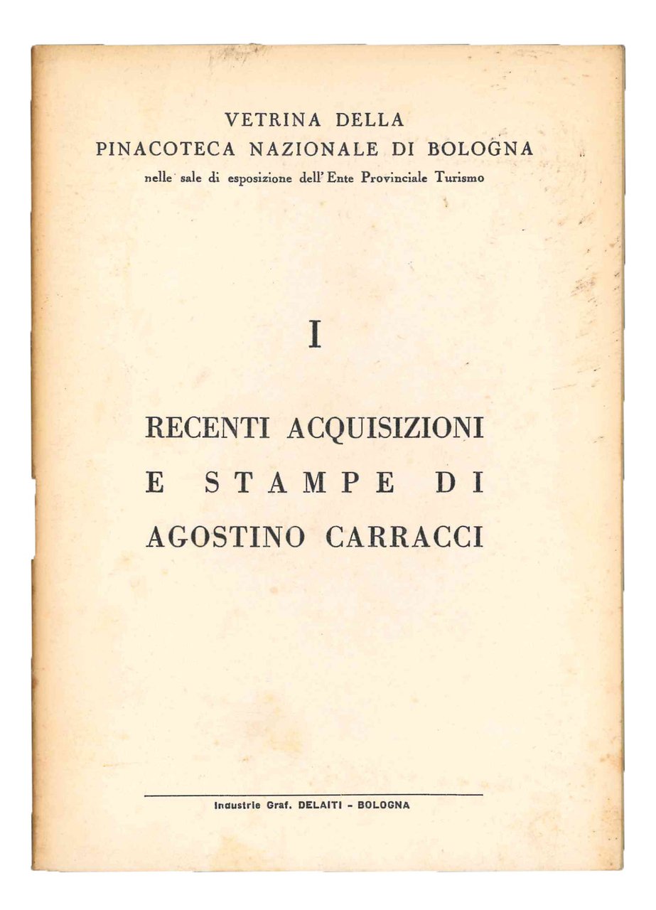 Recenti acquisizioni (1952-1956), stampe di Agostino Carracci. Mostra allestita nelle … | Immagine principale