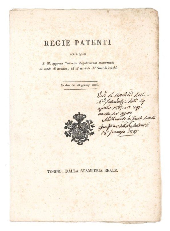 Regie Patenti colle quali S. M. approva l'annesso Regolamento concernente …