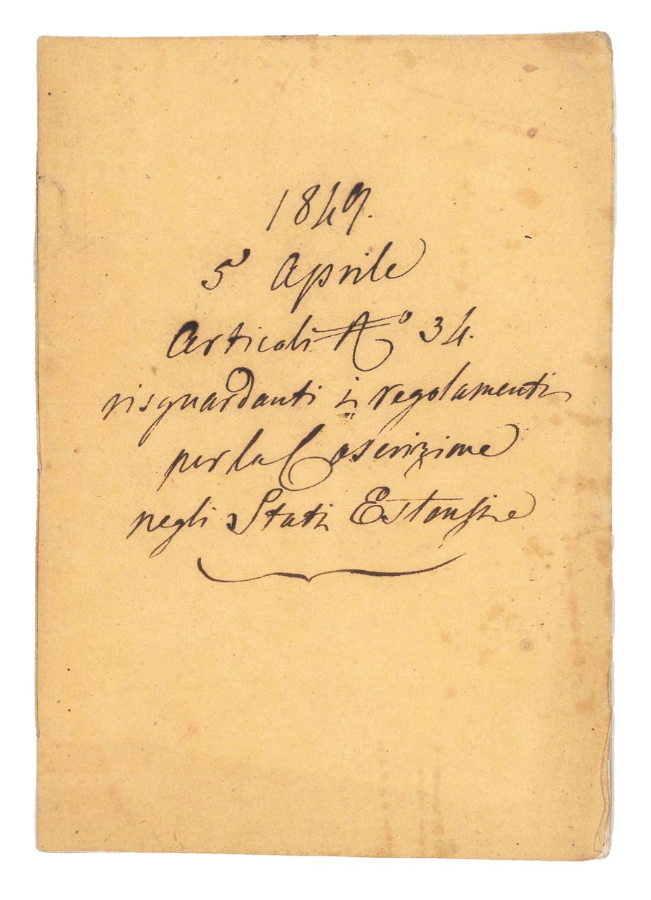 Regolamento per la Coscrizione negli Stati Estensi