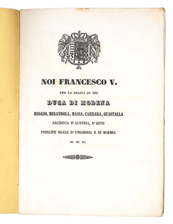Regolamento per la Coscrizione negli Stati Estensi
