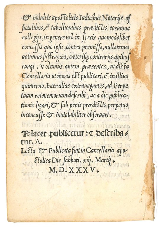Regvla Cancellarie Apostolice. S.D.N.D. Pauli Pape. III. qua cauetur ne …