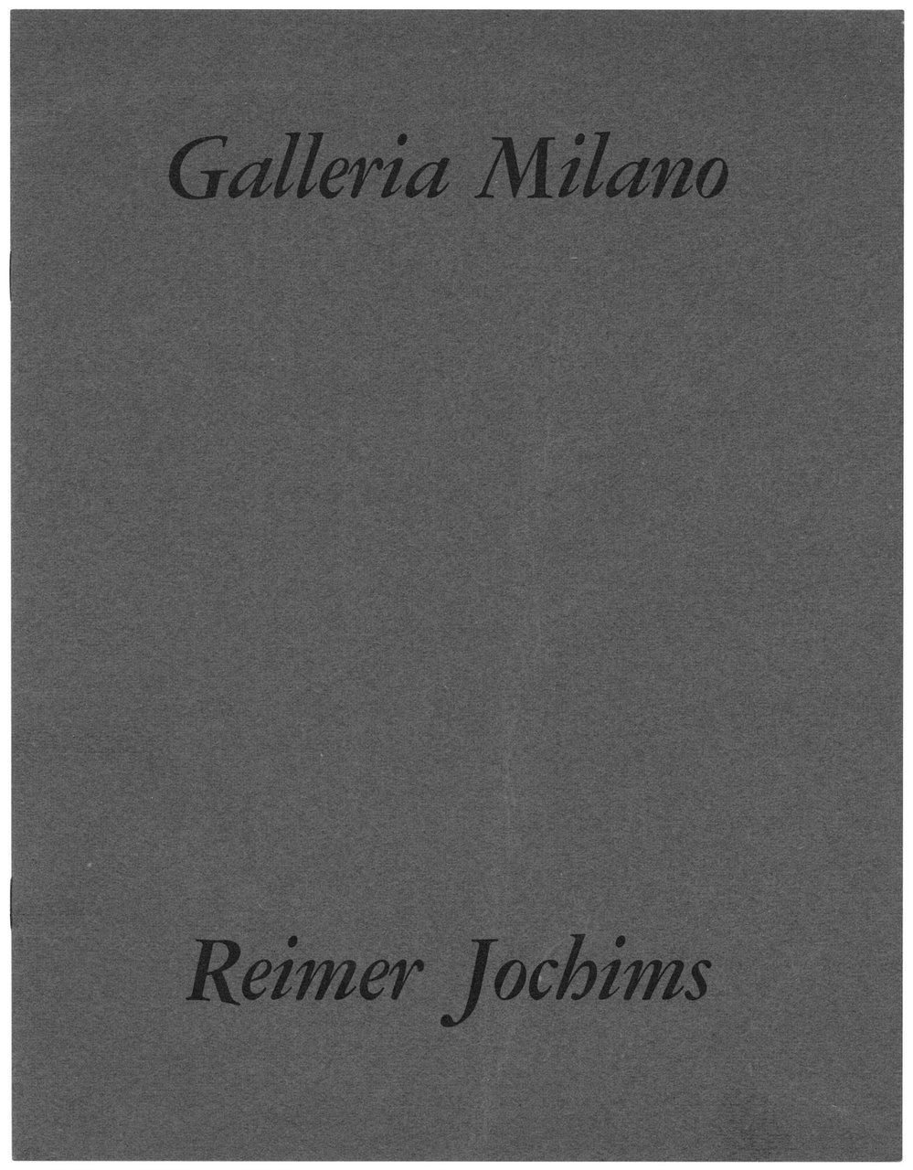 Reimer Jochims. Galleria Milano settantesima mostra mercoledì 5 aprile 1972. … | Immagine principale