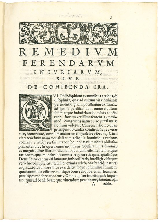 Remedium ferendarum iniuriarum, sive de compescenda ira