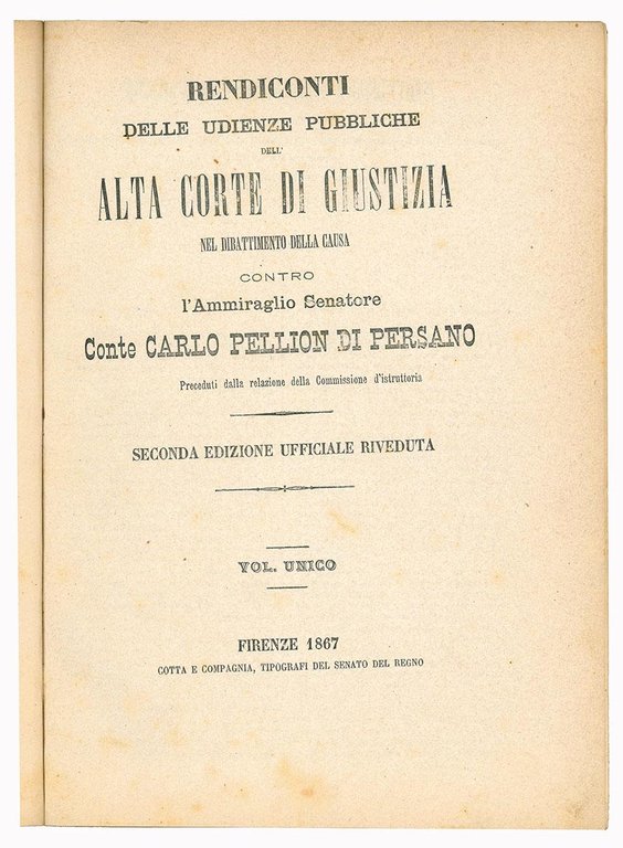 Rendiconti delle udienze pubbliche dell'alta corte di giustizia nel dibattimento … | Immagine Gallery 1