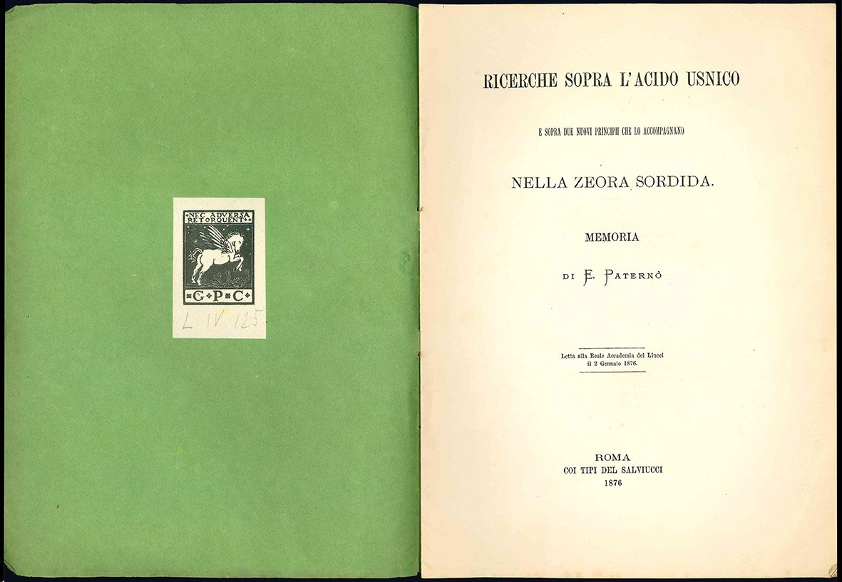 Ricerche sopra l'acido usnico e sopra due nuovi principi che …