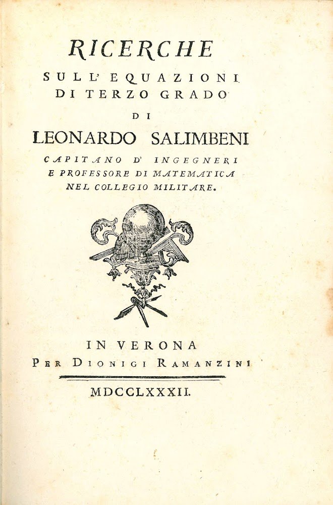 Ricerche sull'equazioni di terzo grado