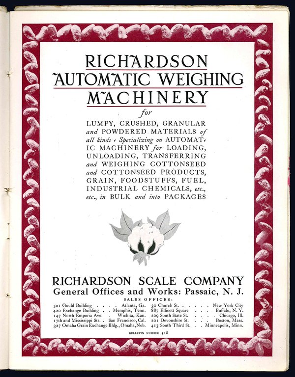 Richardson automatic weighing machinery for lumpy, crushed, granular and powdered …