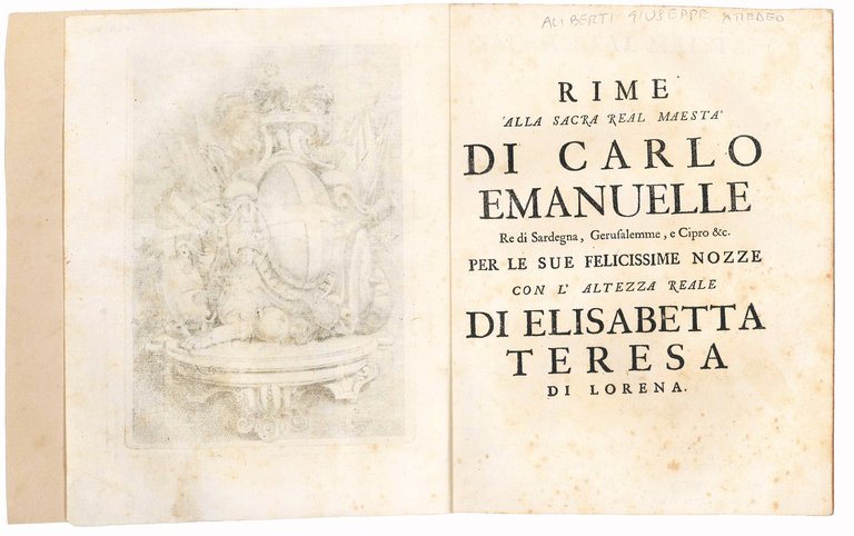 Rime alla Sacra Real Maestà di Carlo Emanuelle Re di …