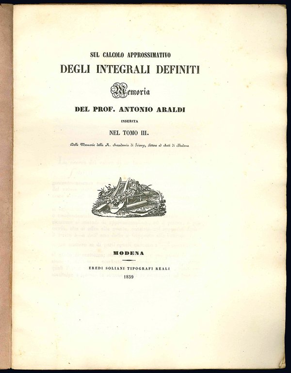 Saggio di analisi geometrica. Memoria del professore Antonio Araldi inserita …