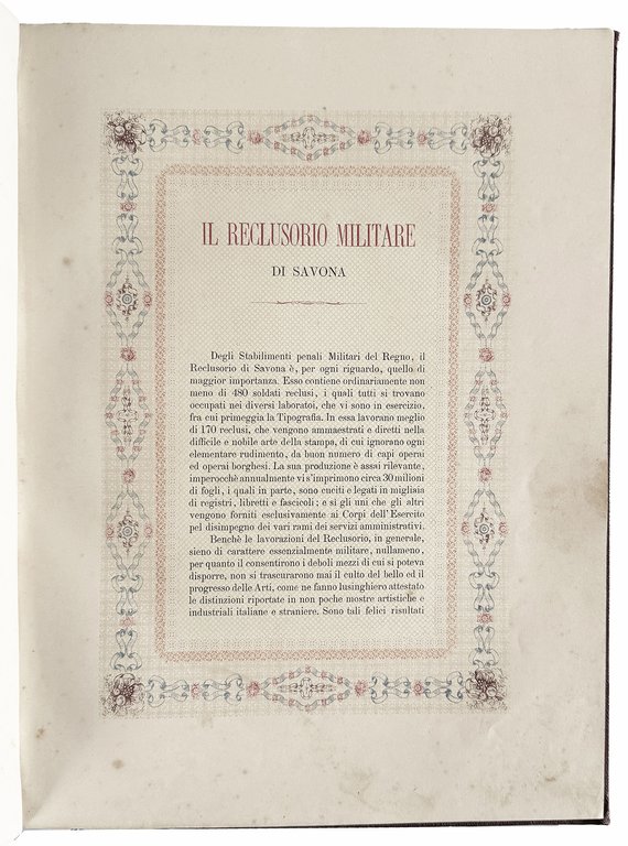 Saggio di lavori tipografici presentato dal Reclusorio Militare di Savona … | Immagine Gallery 6