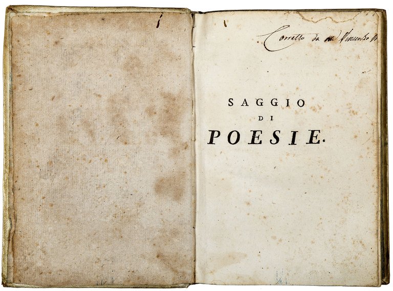 Saggio di poesie dell'abate Vincenzo Monti a sua eccellenza la …