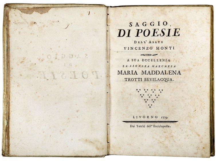 Saggio di poesie dell'abate Vincenzo Monti a sua eccellenza la …