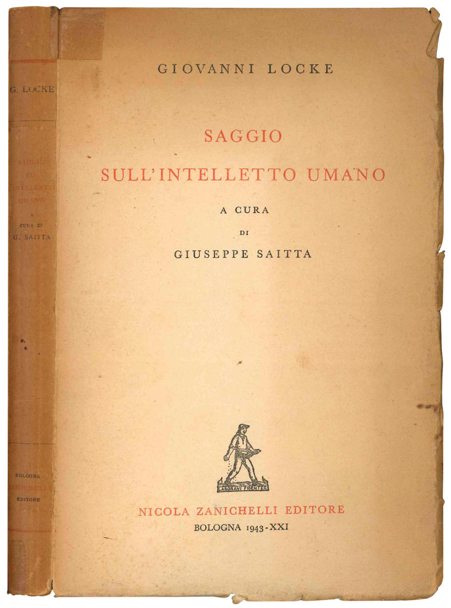 Saggio sull'intelletto umano. Passi tradotti e commentati da Giuseppe Saitta. | Immagine principale