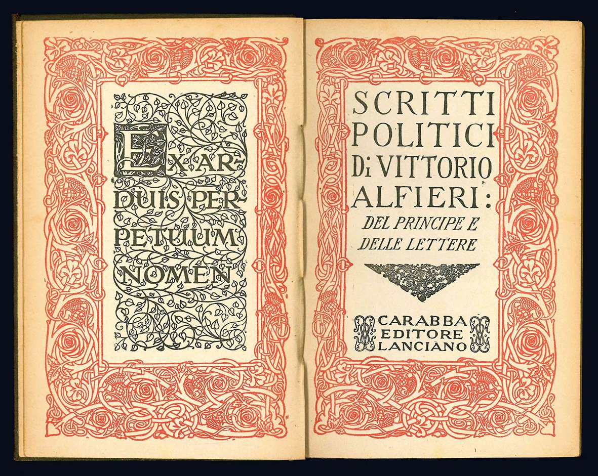 Scritti politici di Vittorio Alfieri a cura di Ettore Allodoli. …