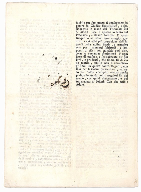 Sentimento intorno al proclama, o sia bando, col quale s'introducono … | Immagine Gallery 2
