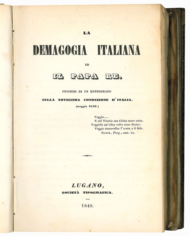 Sette libere parole di un italiano sulla Italia (Marzo 1849).