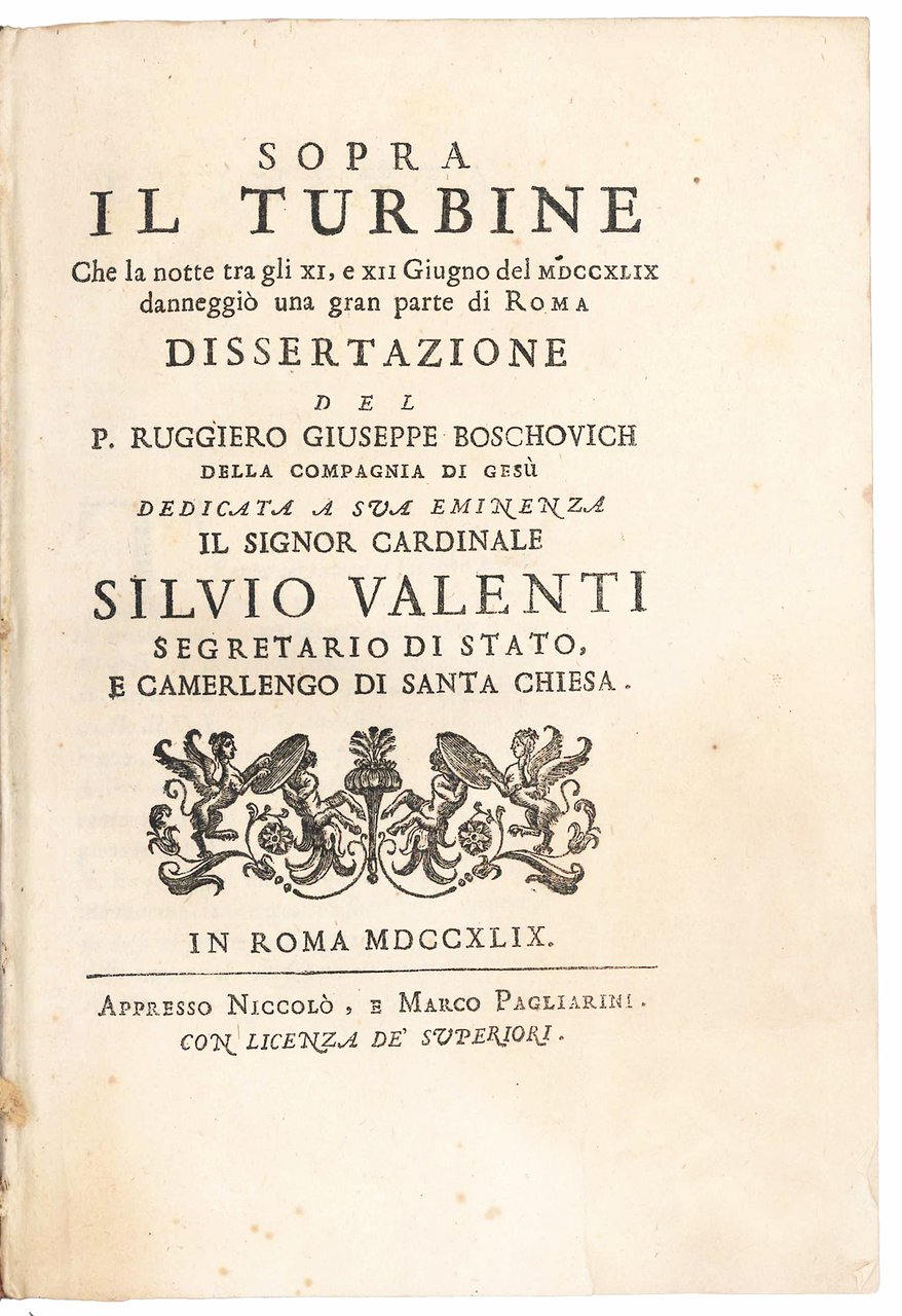 Sopra il turbine che la notte tra gli XI, e … | Immagine principale