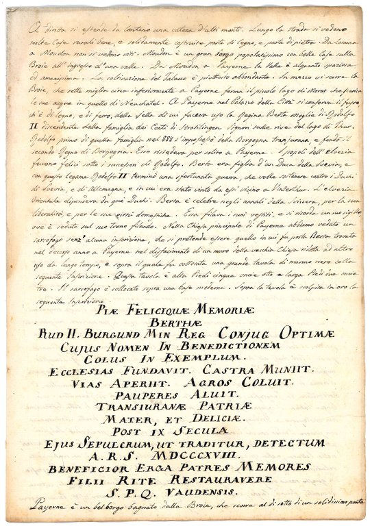 Spese occorse nel viaggio fatto da Padova nella Svizzera con …