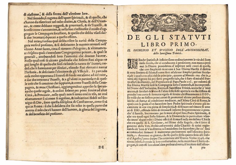 Statuti della venerabile Archiconfraternita della Santissima Trinita de' Pelegrini, &amp; …