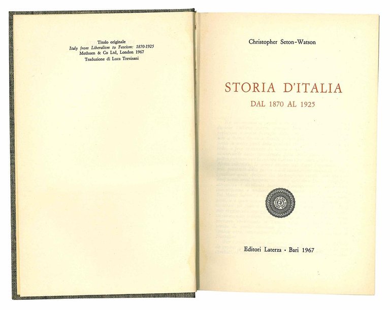 Storia d'Italia dal 1870 al 1925.