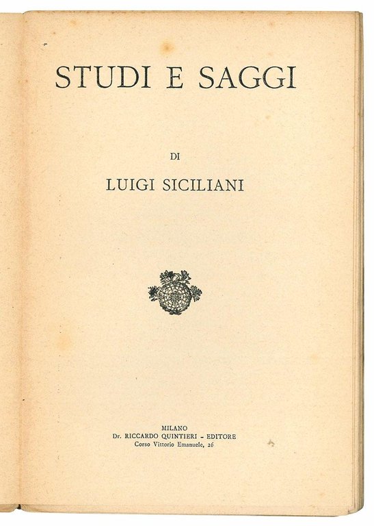 Studi e saggi.