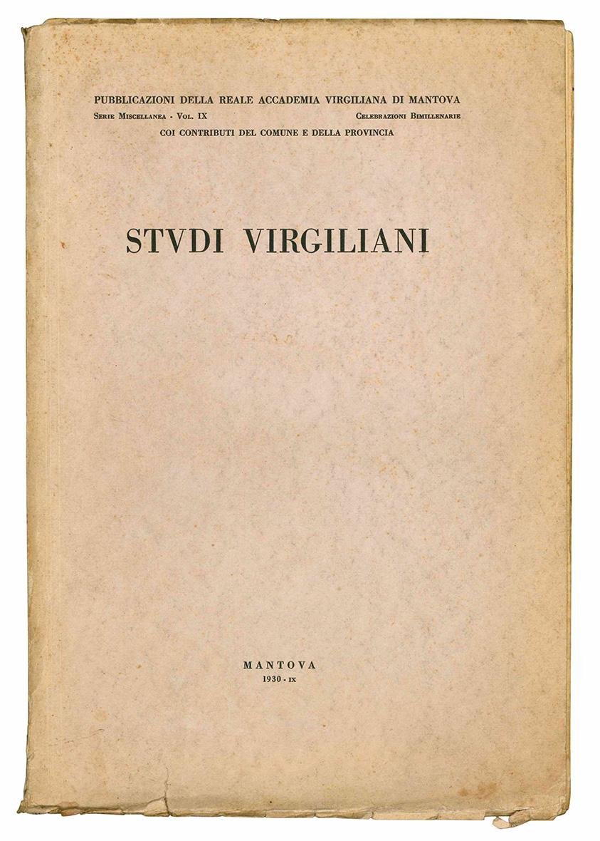 Studi virgiliani. Pubblicazioni della Reale Accademia Virgiliana di Mantova. Serie …