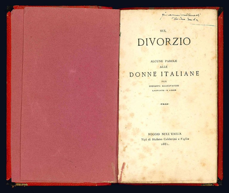 Sul divorzio. Alcune parole alle donne italiane.