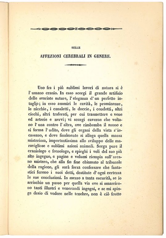 Sulle affezioni cerebrali in genere. Discorso inaugurale di Antonio Griffi …