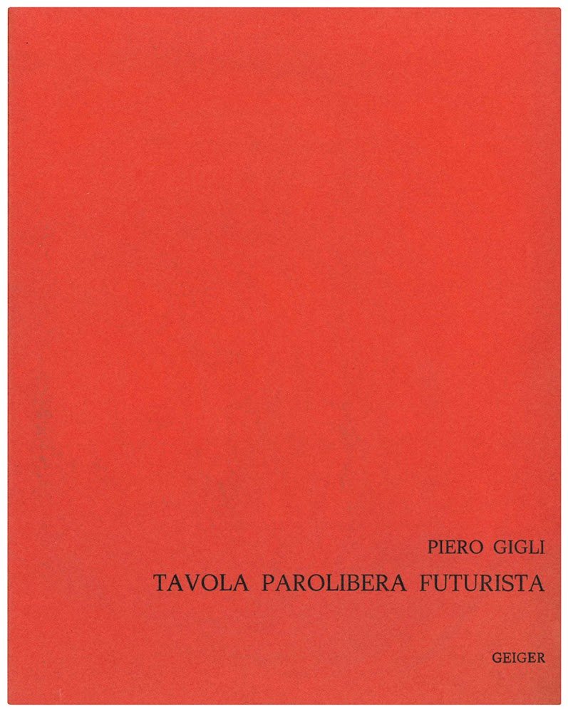 Tavola Parolibera Futurista.