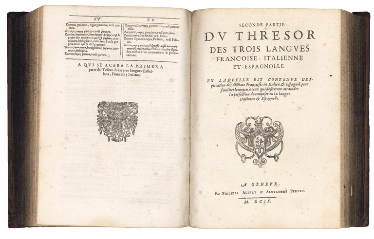 Tesoro de las tres lenguas francesa, italiana, y española. Thresor … | Immagine Gallery 4