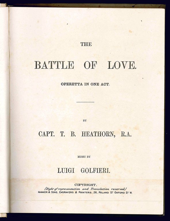 The battle of love. Operetta in one act.