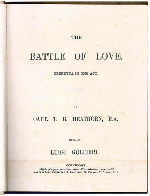 The battle of love. Operetta in one act.